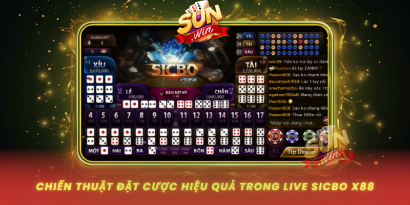 Live Sicbo X88 – Trò Chơi Xúc Xắc Đỉnh Cao Tại SUNWIN 2 Chien Thuat Dat Cuoc Hieu Qua Trong Live Sicbo X88