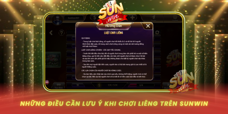 Liêng Tại SUNWIN – Trải Nghiệm Game Bài Kịch Tính Hấp Dẫn 3 Nhung Dieu Can Luu Y Khi Choi Lieng Tren Sunwin